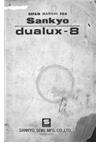 Sankyo Dualux 8 manual. Camera Instructions.